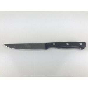 Sabatier Utility Knife Black Handle Stainless Steel Straight Edge Blade 4.5 Inch